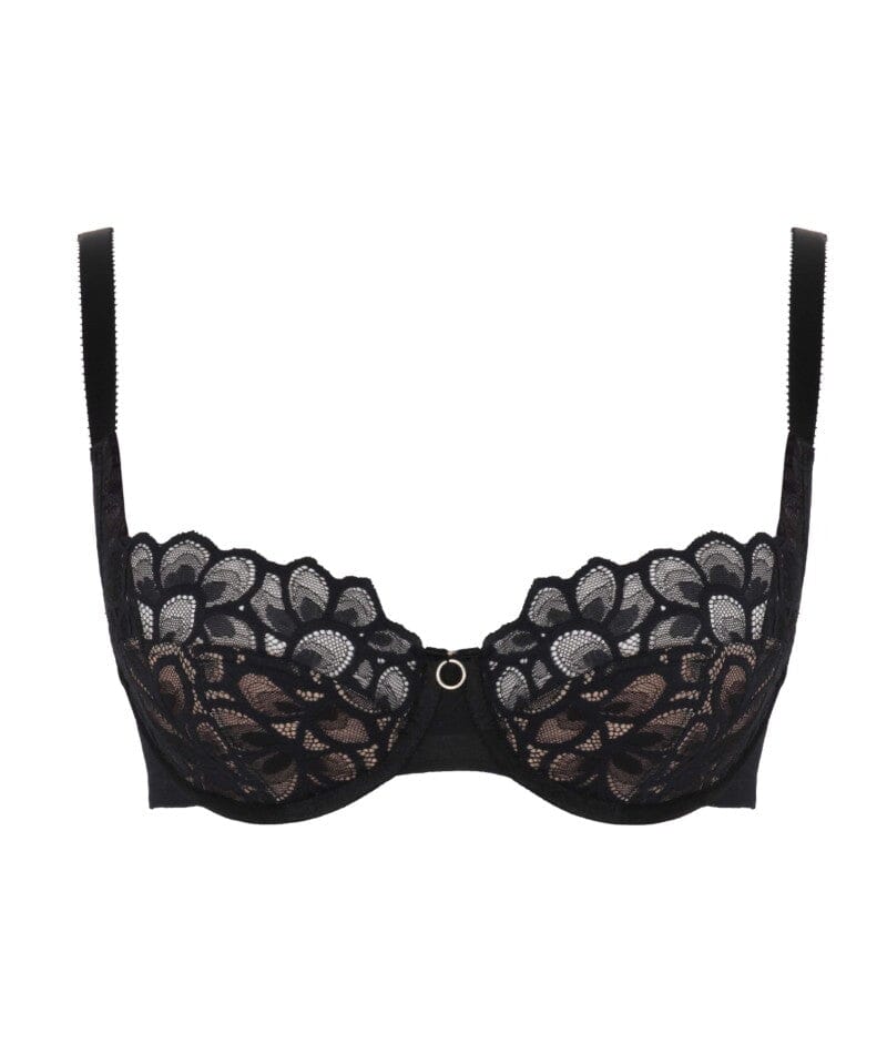 Panache Allure Underwired Balconnet Bra - Black / Latte Bras